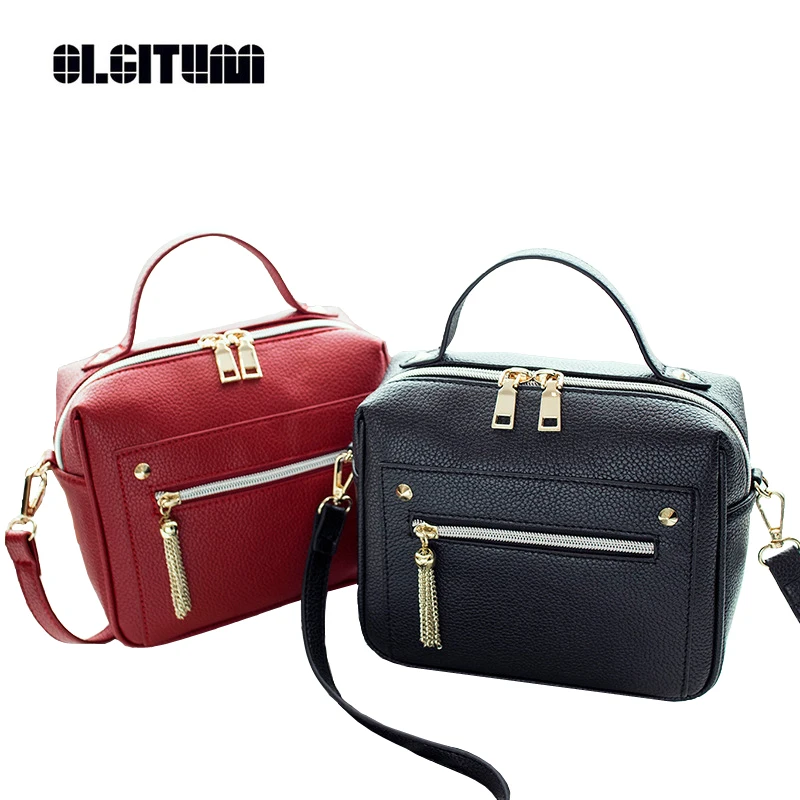 Olgitum 2018 Новая мода качество PU кожа Для женщин топ-ручка сумка девушки HB214 | Багаж и