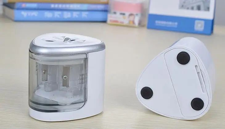 

1pcs/lot Double Hole Electronic Pencil Sharpener , School Students Multifunctional Pencil Sharpener