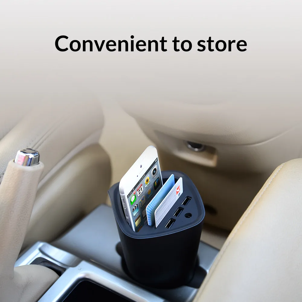 ORICO автомобильное зарядное устройство 3 USB DC/5 В 7.2A чашки мощность Разъем адаптер прикуривателя с держатель для карт слот