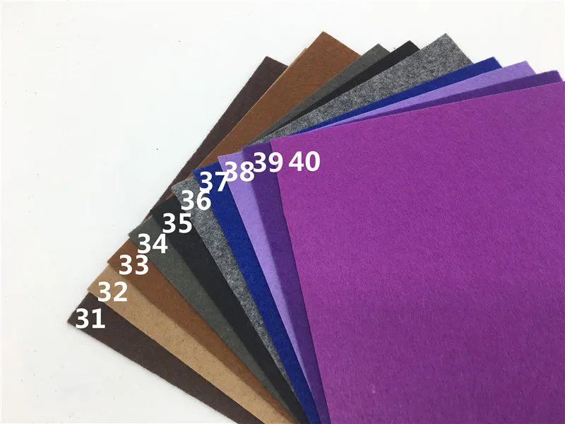 40 шт./компл. 40 Цвет s Полиэстеровая фетровая Ткань DIY ручной работы Домашний Декор Материал Толщина 1 мм в диаметре, различные Цвет