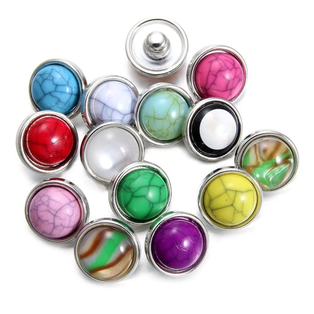 

20pcs/lot Mixed Colors & pattern 12mm Acrylic Glass Snap Button Jewelry Faceted Glass Snap Fit Snap Earrings Bracelet Jewelry