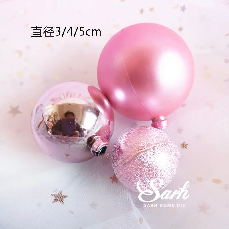Pink balls set Шикарные украшения вишневого дерева Розовая фея Торт Топперы с днем рождения для детей вечерние Выпускной прекрасные подарки - Цвет: Pink balls set