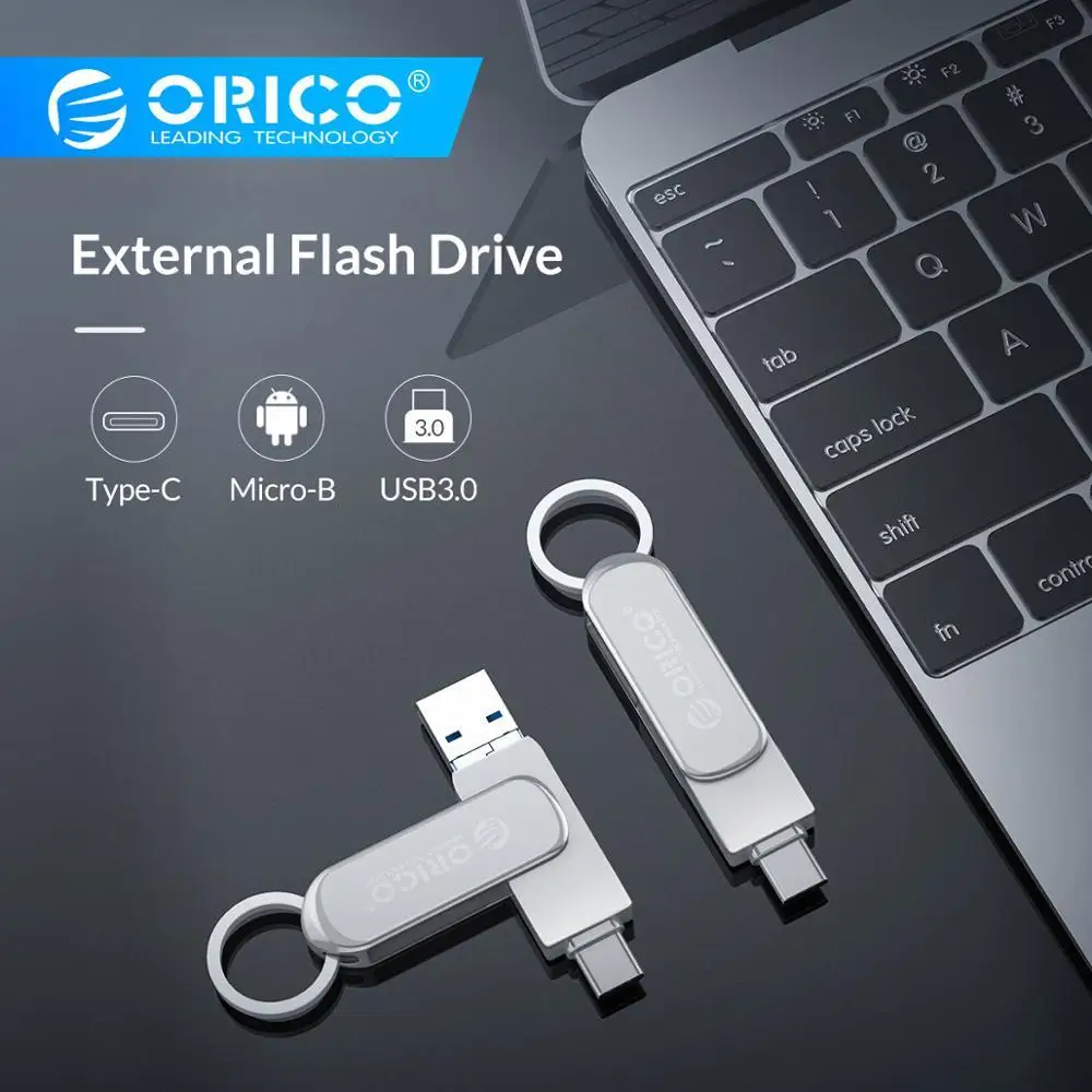 ORICO 64G 32G u диск USB флэш с функцией OTG Type C Micro B USB3.0 интерфейс для компьютера