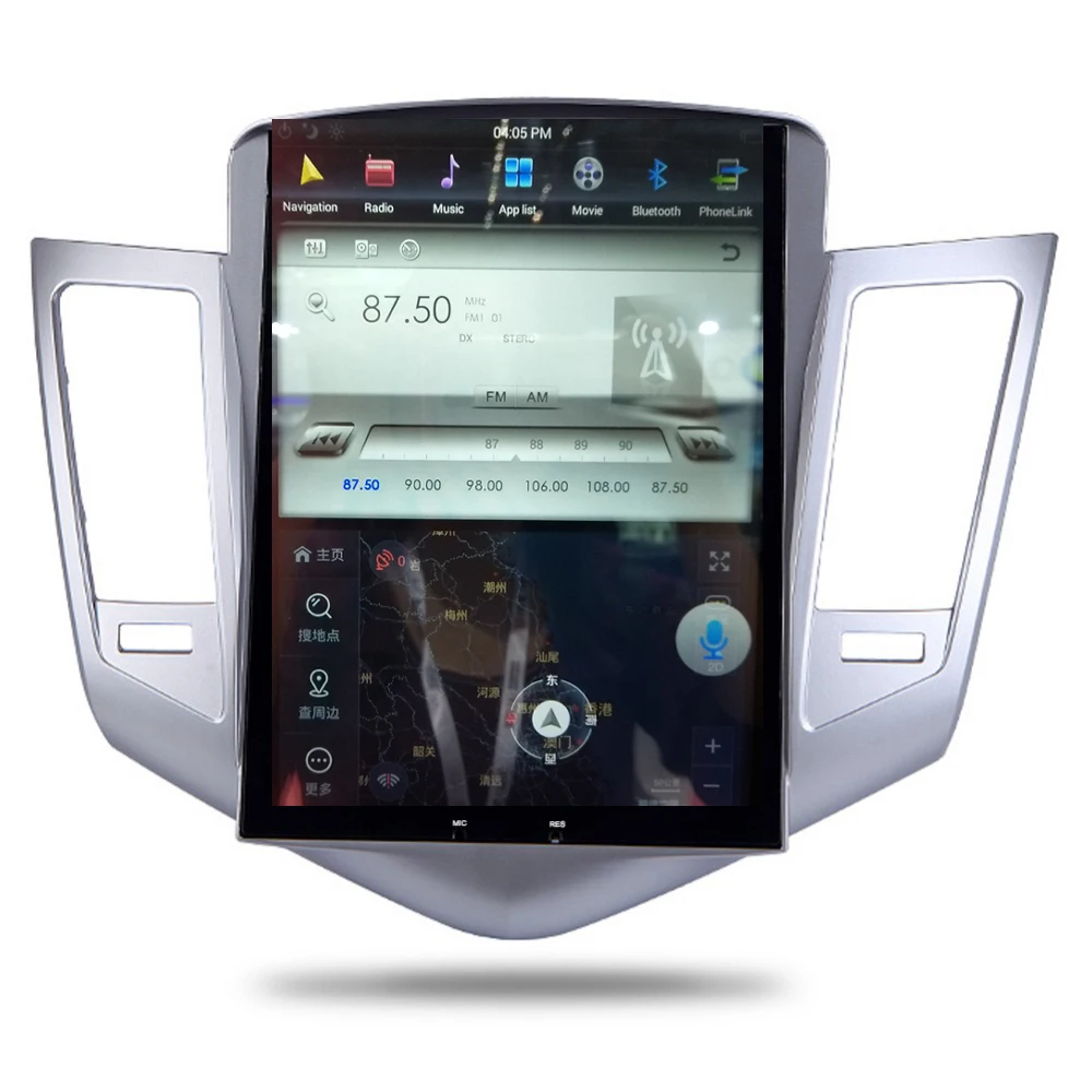 10 4 ''вертикальный экран Тесла стиль Android 7 1 автомобильный DVD gps плеер для Chevrolet