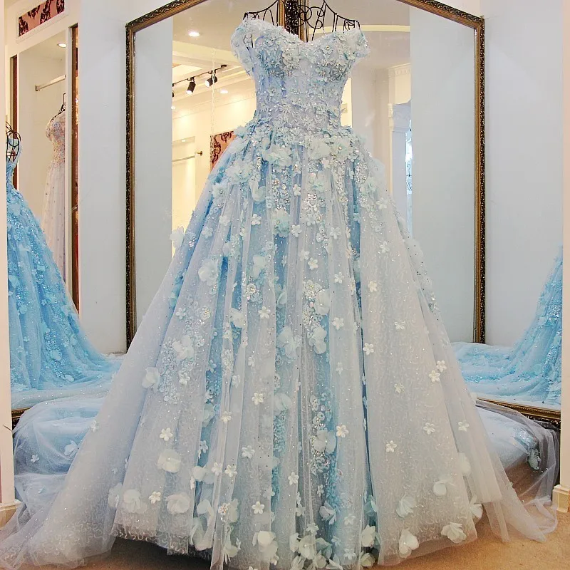 Arabic Evening Gown Dresses Abendkleider Abiti Da Cerimonia Sera Sweetheart Light Blue Lurxurious Party Dress 2018 | Свадьбы и