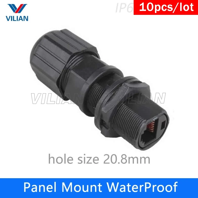 10 шт. водонепроницаемый панельный адаптер для сетевого кабеля RJ45|Соединители| |