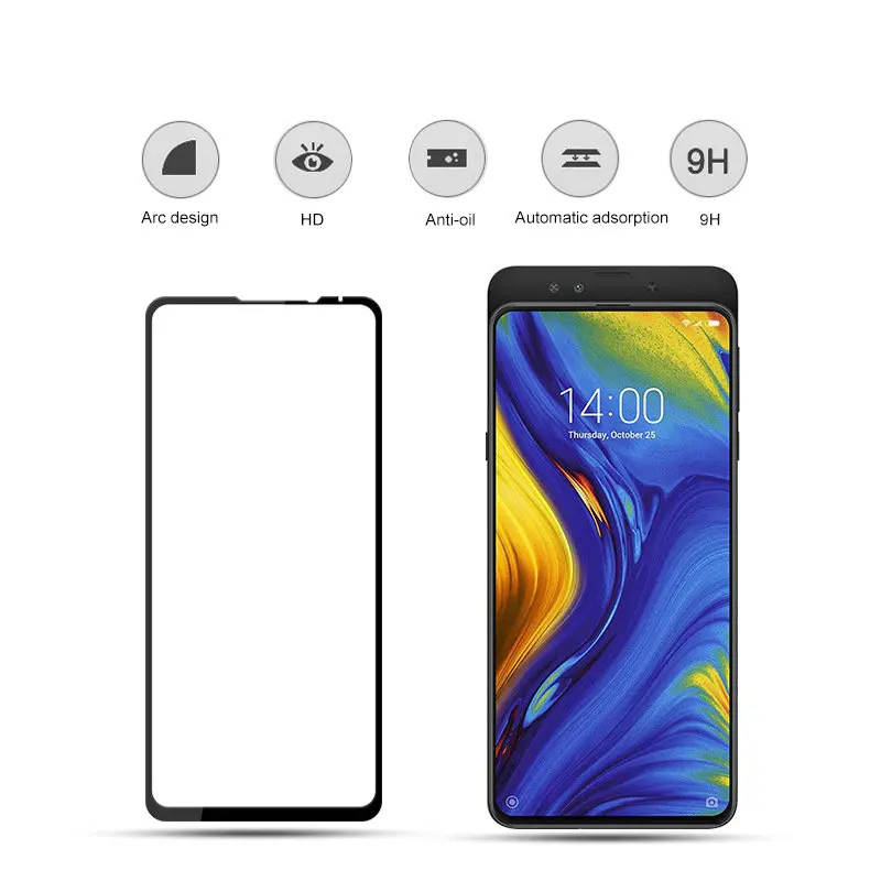 Закаленное стекло 9H с полным покрытием Защита экрана для Xiaomi Mi Mix 3 Mix3 6 ГБ 8 10 Гб 128
