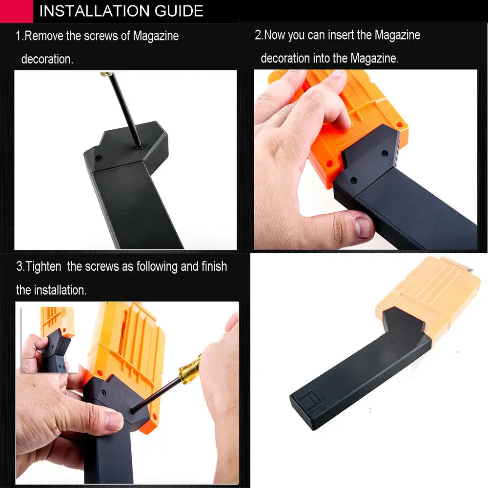 Рабочий мод для украшения журналов Quick Pull Assit Nerf N-Strike Blaster зажим 6 Дротика цвет