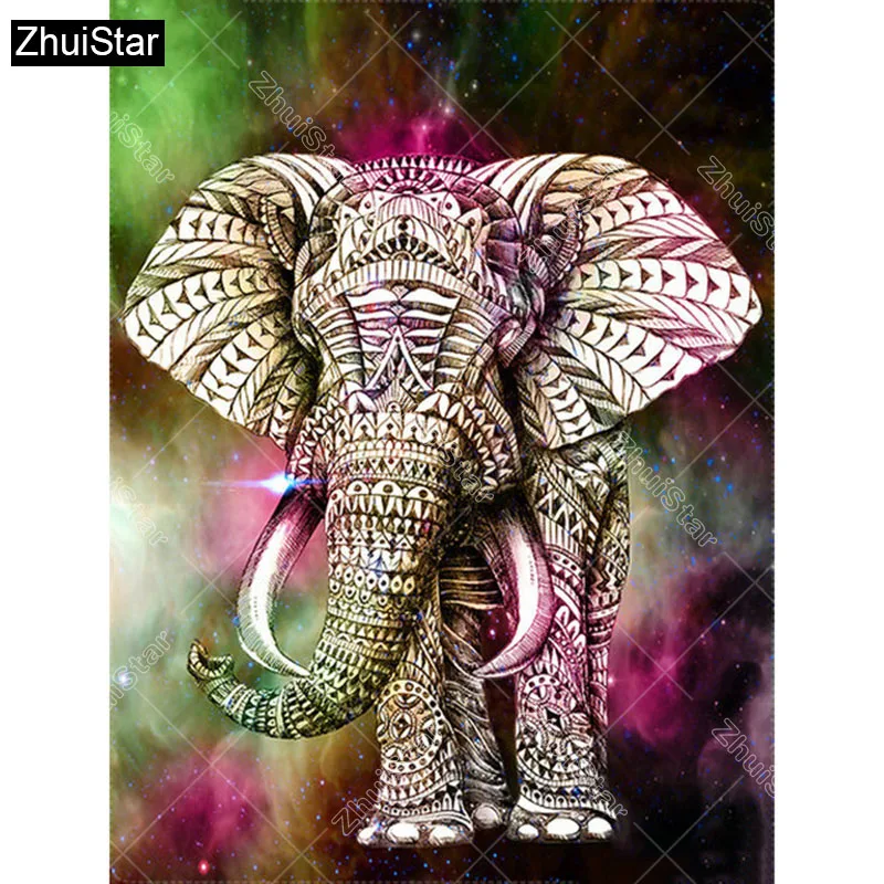 

Алмазная живопись "Слон животных" 5D "Сделай сам, полная квадратная дрель, 3D вышивка крестом, мозаичный Декор подарок XSH
