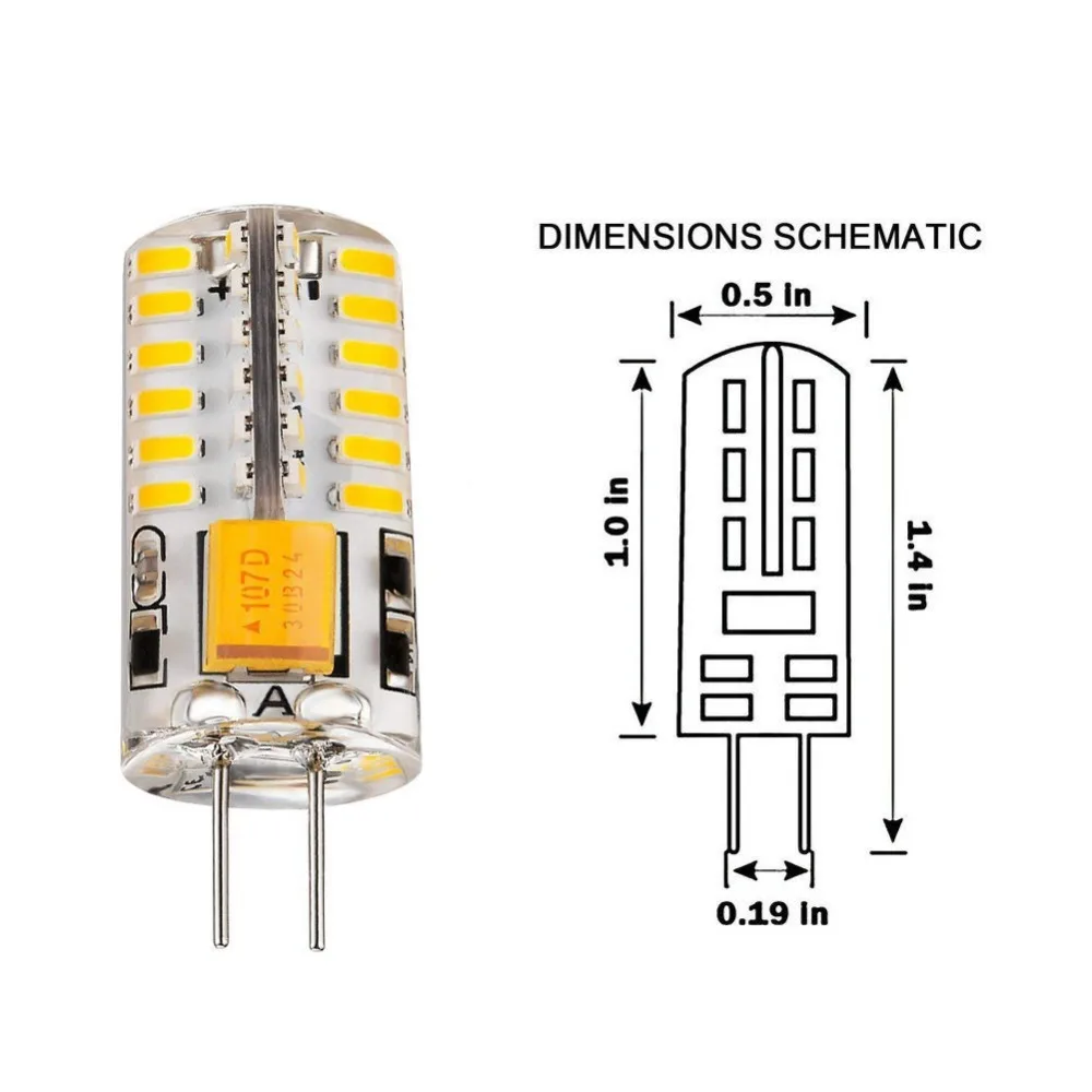 G4 48 SMD LED белый/теплый белый 220 лм свет кристалл лампы 3 Вт AC/DC 12 В эквивалент 20