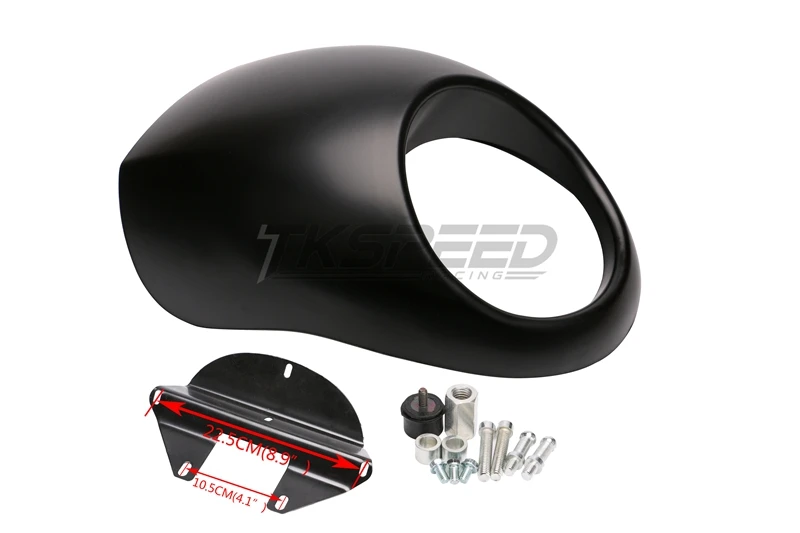 Matte Black TKSPEED motorcycle Headlight Plastic Front Visor Fairing Cool sportster Mask Bezel For Harley 883 XL1200 Dyna Sportster FX - Цвет: Matte Black