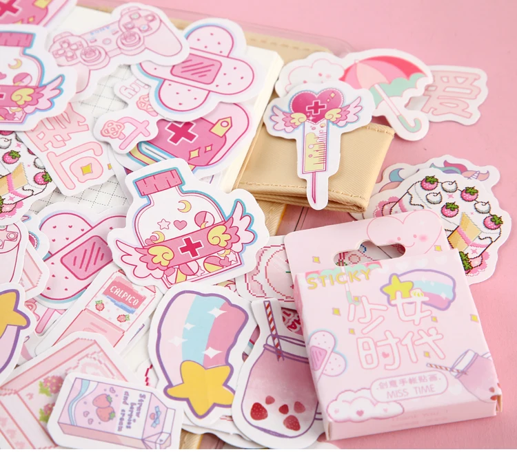 45 шт./кор. канцелярские наклейки парным DIY Планета липкий Бумага Kawaii Луна растения наклейки для украшения дневник в стиле Скрапбукинг