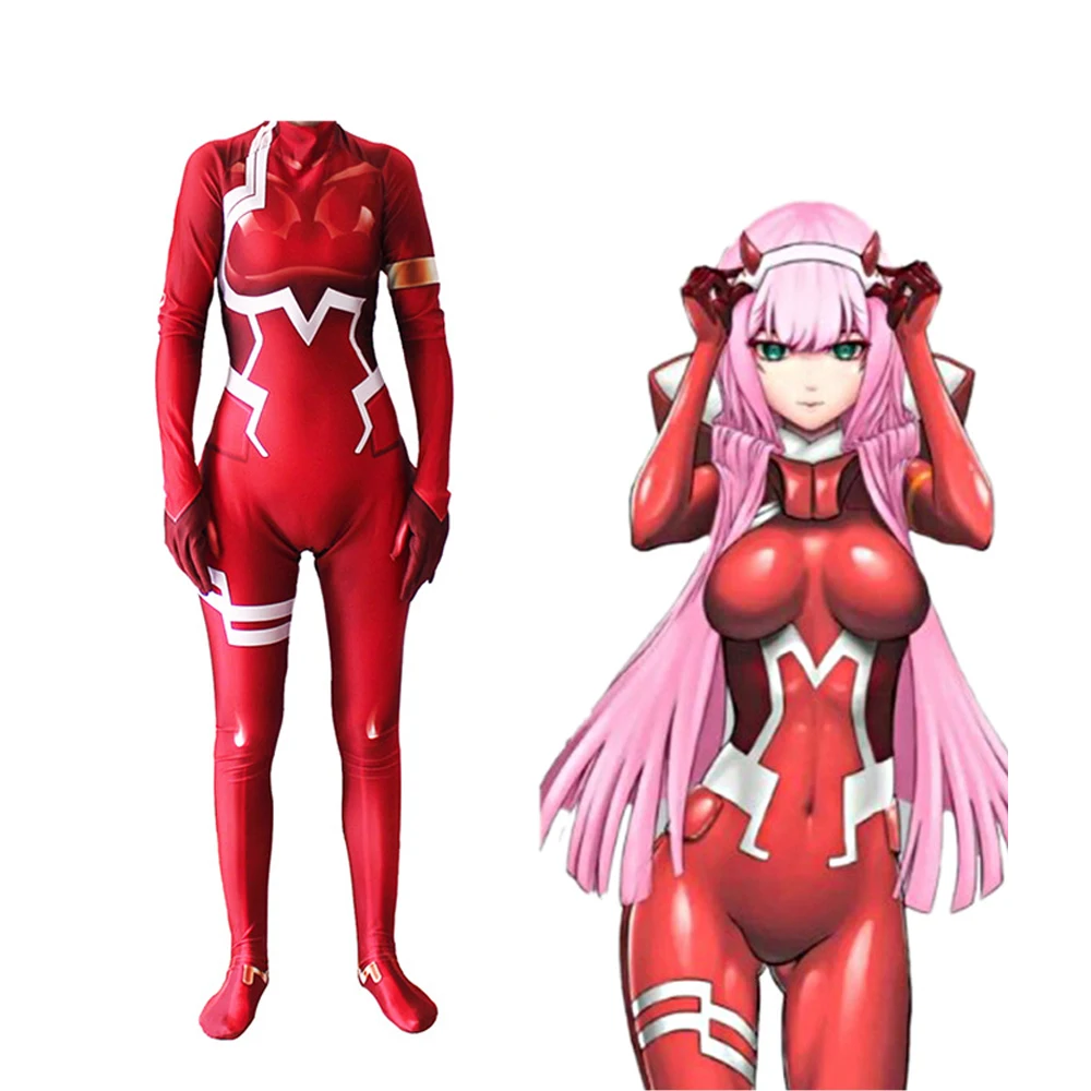 Костюм для костюмированной вечеринки Zero Two Darling in the Franxx 002 костюм Хэллоуина из