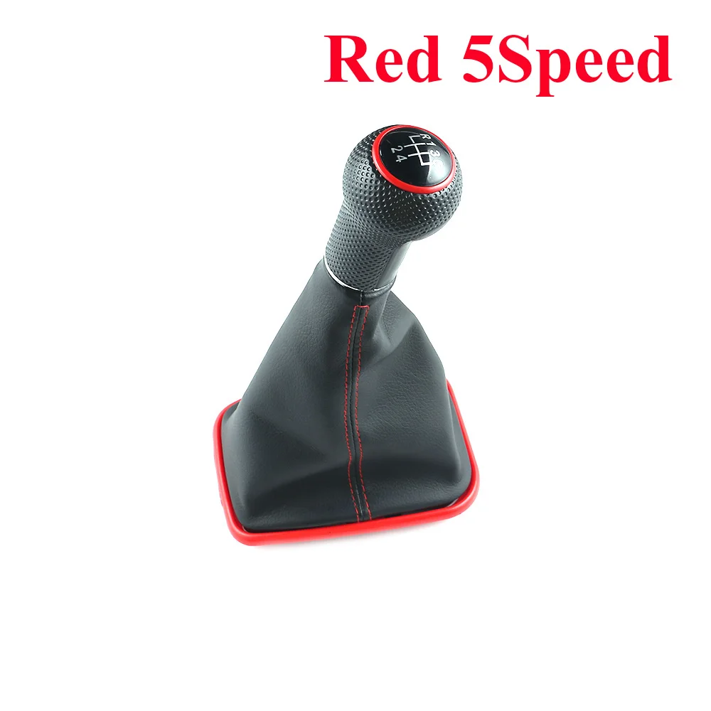 Red 5Speed 5, 6 скоростей, автомобильная рукоятка для рычага переключения передач, переключатель, крышка для багажника Volkswagen 1999-2004 Golf 4 IV MK4 R32 Bora MT - Название цвета: Red 5Speed