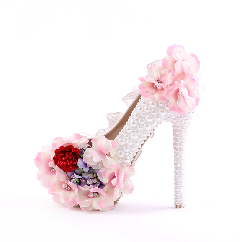 2017 ретро сладкий цветка способа кружева хрустальные свадебные туфли женщина с