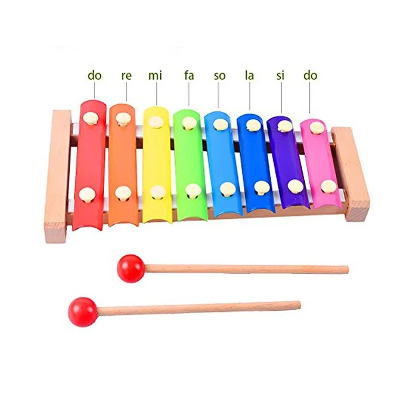 Wooden 8 Tones Multicolor Xylophone Wood Musical Instrument Toys For Baby Kids YH-17 | Игрушки и хобби