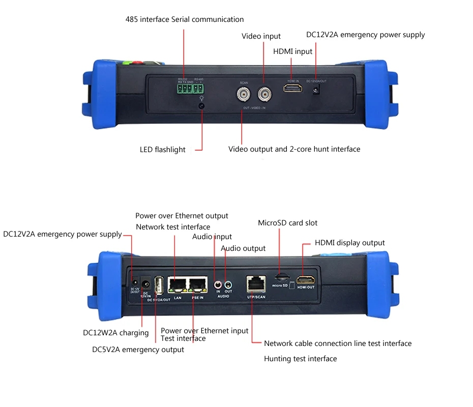 Wsdcam 8600 Plus Серия 7 дюймов ip-камера тест er монитор CCTV Тест er Anolog тест 1080P POE ONVIF 4K H.265 HDMI In& Out RJ45 TDR