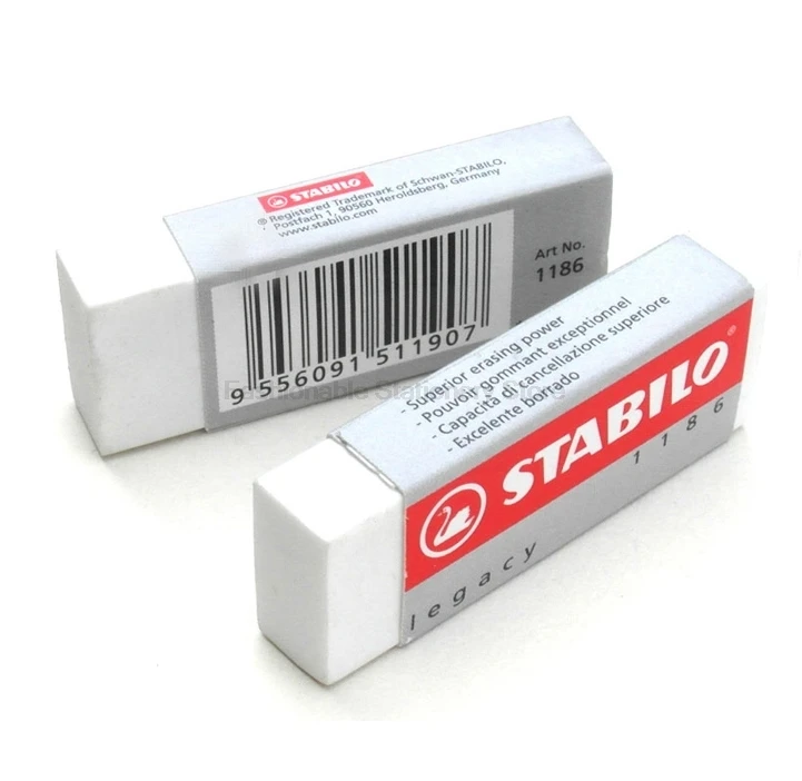 

6 Pcs/Lot Stabilo 1186 Eraser Soft Material Erase Easily Environmental Rubber Drawing Eraser