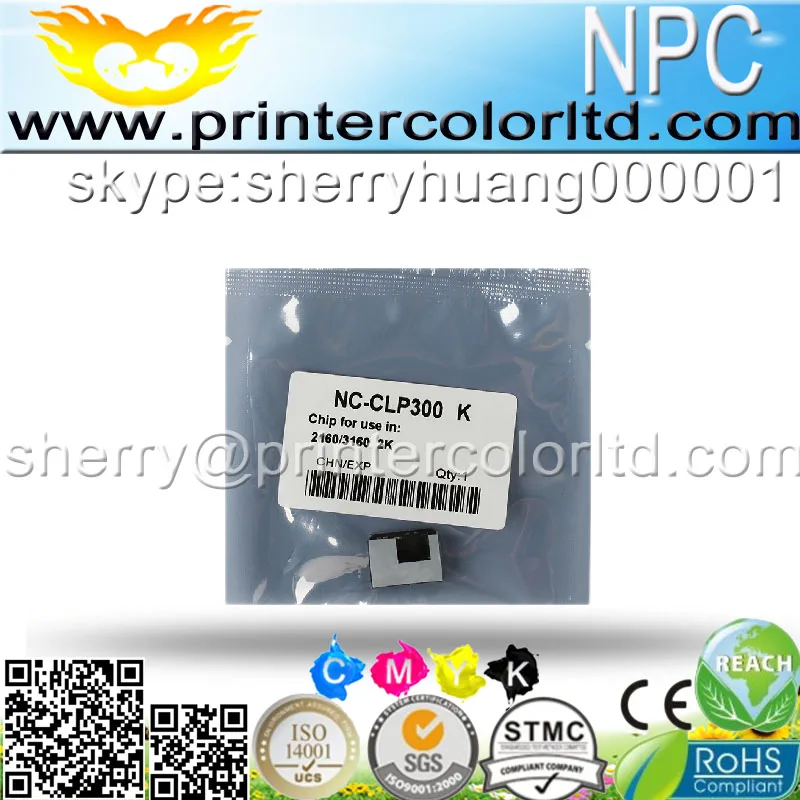Тонер-картридж K300A C300A M300A Y300A чип для samsung clp 300 clp300 2160 3160 порошковый стержень сброс |
