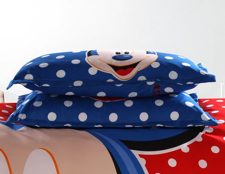 Disney синий Микки Мышь постельное белье 3 или 4 шт. двойной один Размеры Постельное белье для детей подарок на день рождения Украшения в спальню