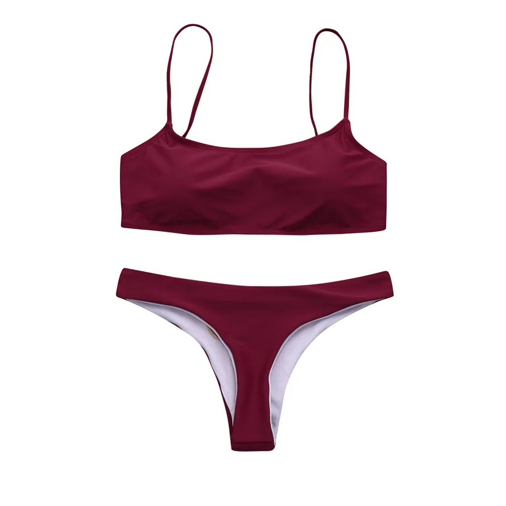 SAGACE двухсекционный костюм Одноцветный купальник топ труба сексуальный женский