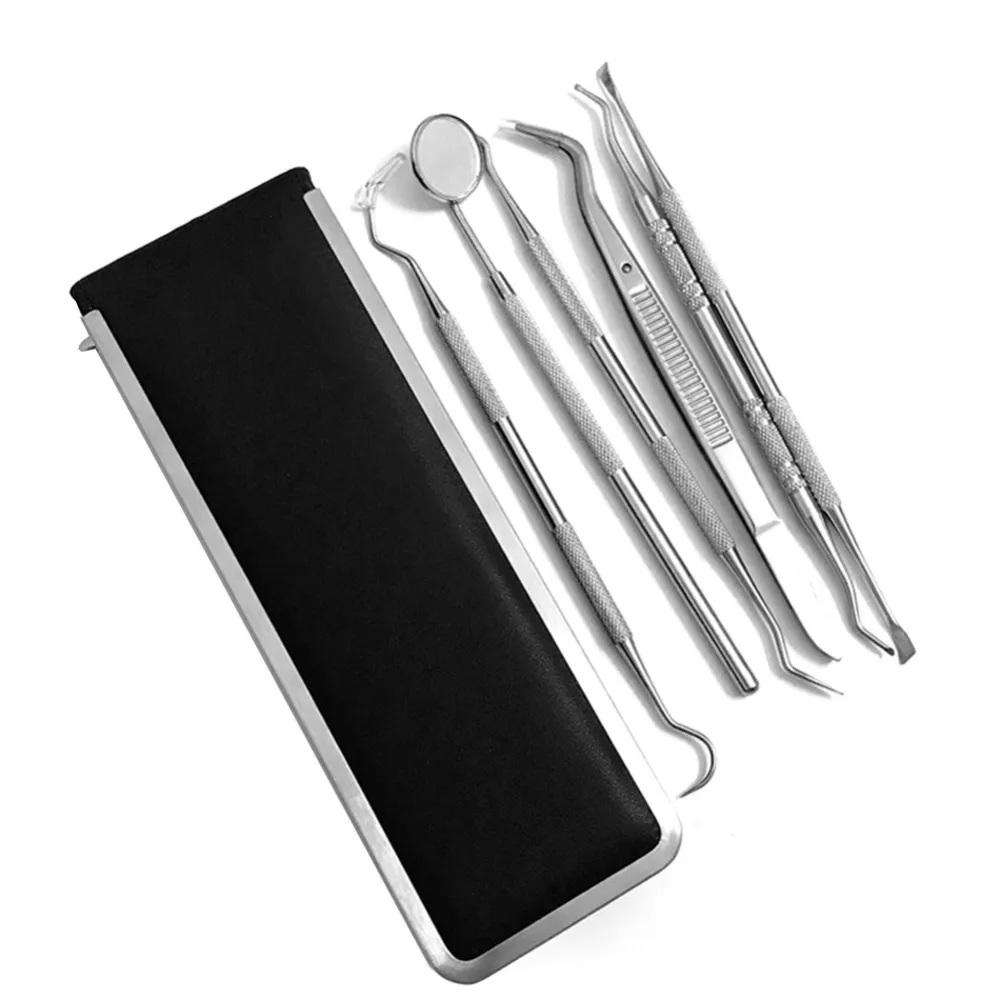 6 шт. Зубное зеркало скалер из нержавеющей стали набор готовых инструментов для