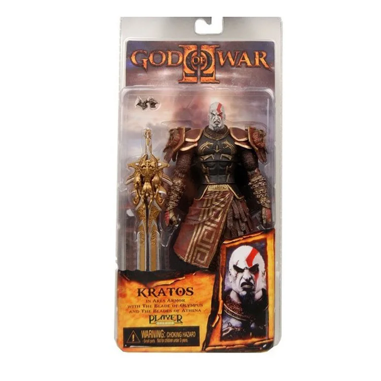 Высококачественная фигурка NECA God War 2 II Kratos in Ares Armor W Blades 20 см из ПВХ игрушечная