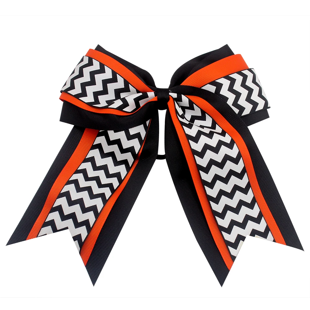 

New 7-inch Striped Hit Color Fashion Hair Accessory Wave Pattern Color Girl Ponytail Hair Rope