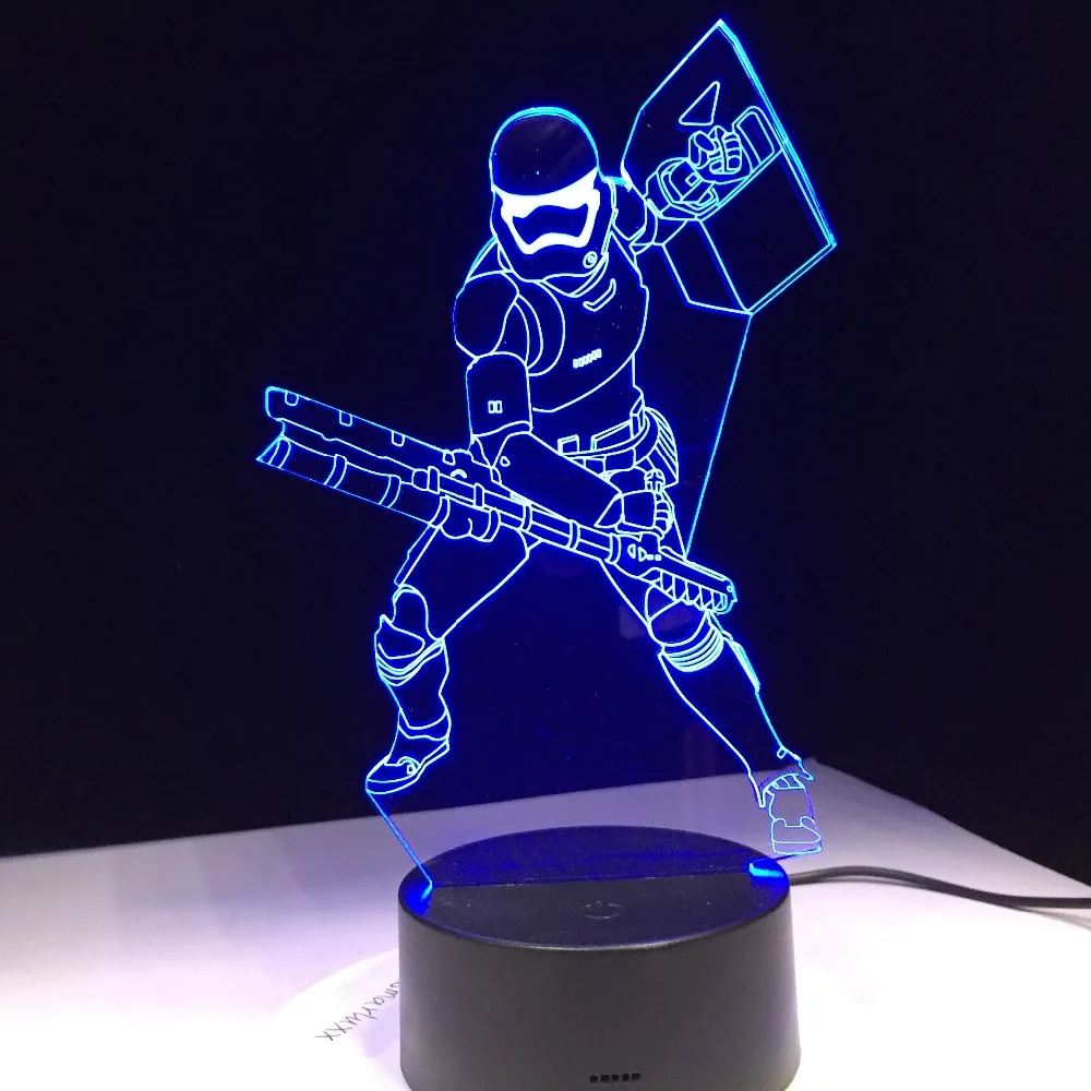 Darth Vader Soldier Shields Acrylic LED Table Light with Touch / Remote Control Factory Wholesale Drop Shipping | Лампы и освещение