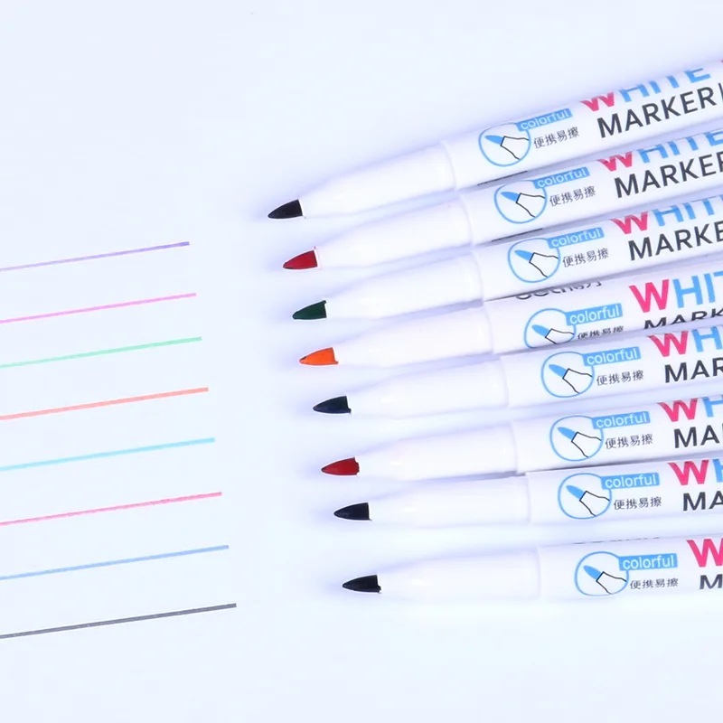 8 цветов белая ручка маркер для доски красочные стираемые маркеры белой