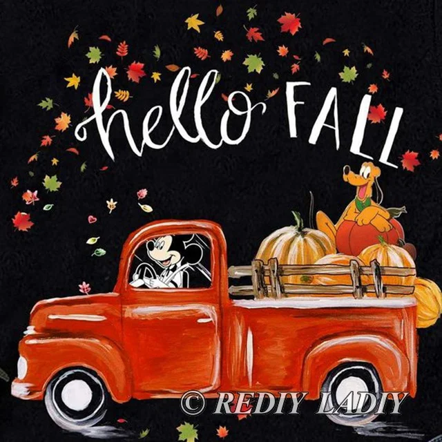 Полная квадратная/круглая алмазная живопись Hello Fall Кристалл бриллиантовой вышивки мозаичная картина вышитая бисером вышивка крестом ремесла домашний декор - Цвет: AD943