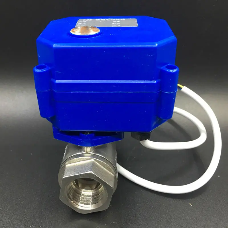 

1/2" Stainless Steel Electric Water Valve DC9-24V CR03 DN15 Motorized Ball Valve