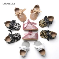 cootelili leopard baby moccasins infant anti slip bling bling first walker soft soled newborn 0 18 months princess baby shoes