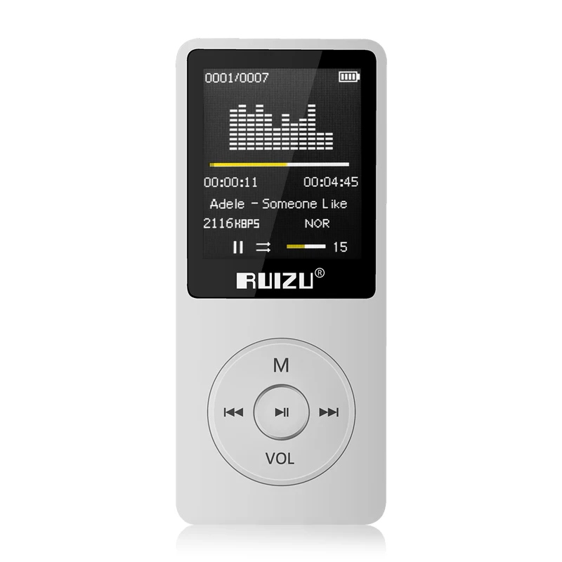 Оригинальный портативный mp3 плеер ruidu X02 MP3 8 ГБ 80 часов воспроизведения