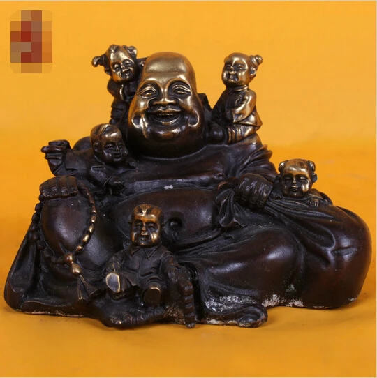 

B0602 510Bronze sculpture, laughing buddha crafts bronze maitreya decoration statue