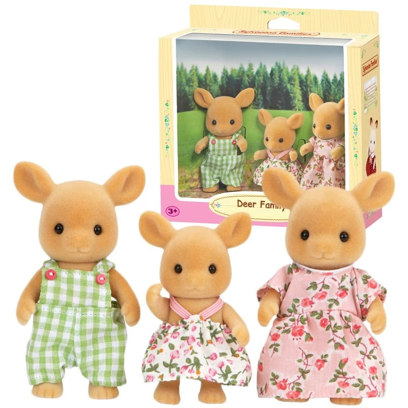 Sylvanian Family Deer набор из 3 предметов кукольный домик игрушки с животными фигурки для