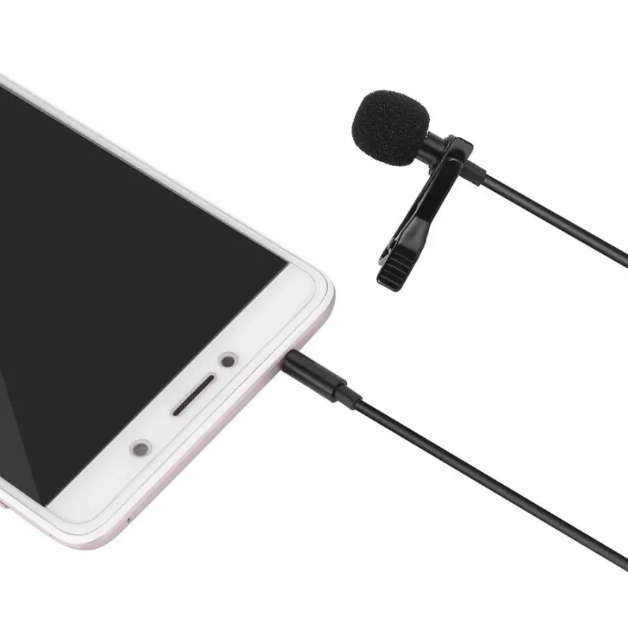 Отворотом мини микрофон всенаправленный конденсаторный для смартфонов iPhone Samsung