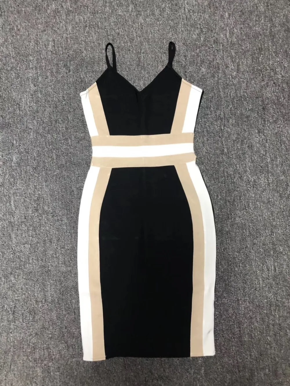 

Women elegant black v neck spaghetti strap 2019 New bandage dress Vestido Celebrity Evening Party Dresses dropshipping