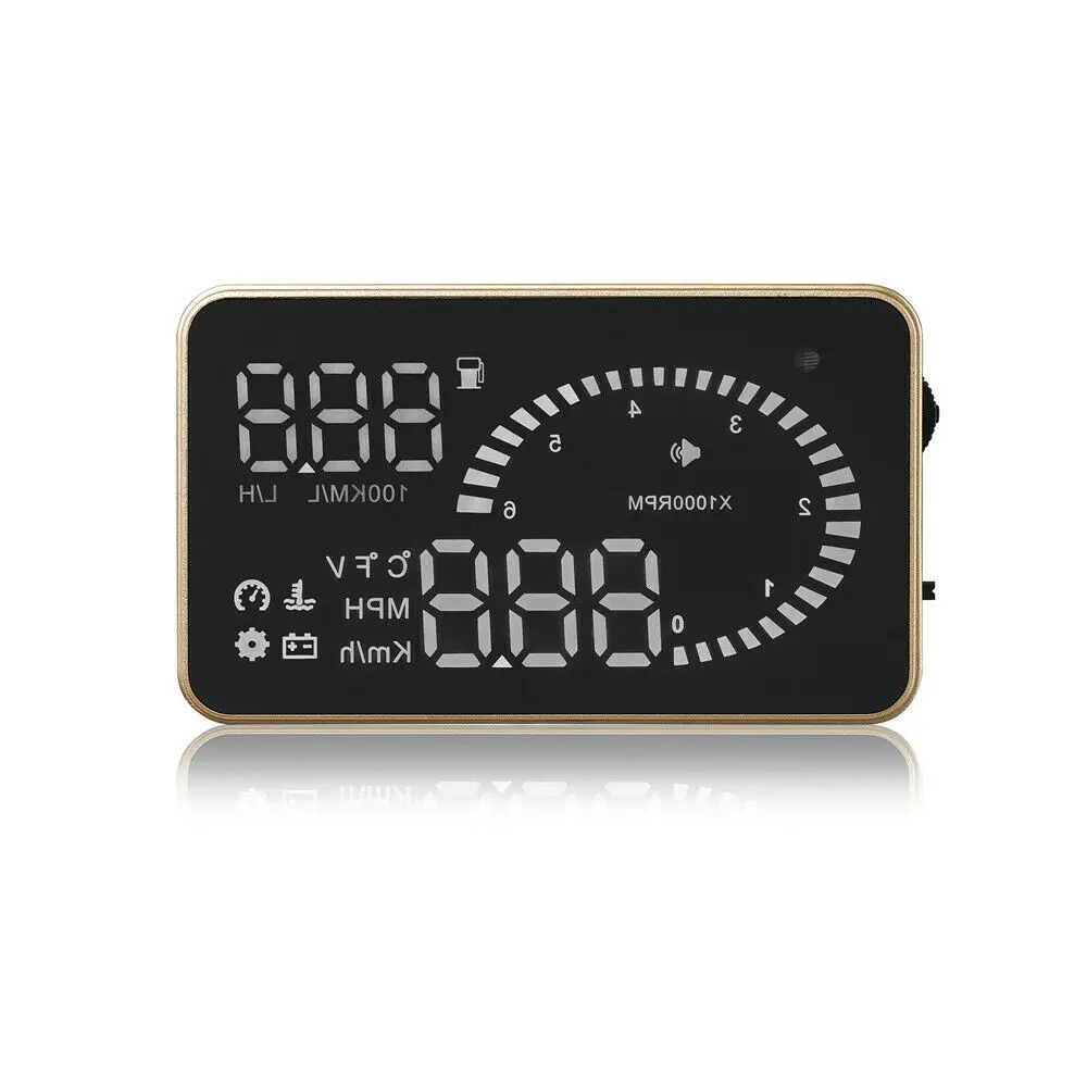 X6 3 дюймов лобовое стекло HUD Дисплей OBD2 Скорость ometer миль в час) или км/ч
