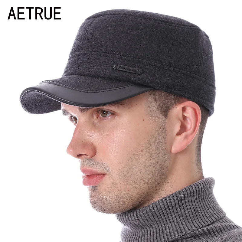 

Мужская зимняя бейсболка AETRUE, Мужская Снэпбэк Кепка, Мужская теплая плотная бейсболка для гольфа