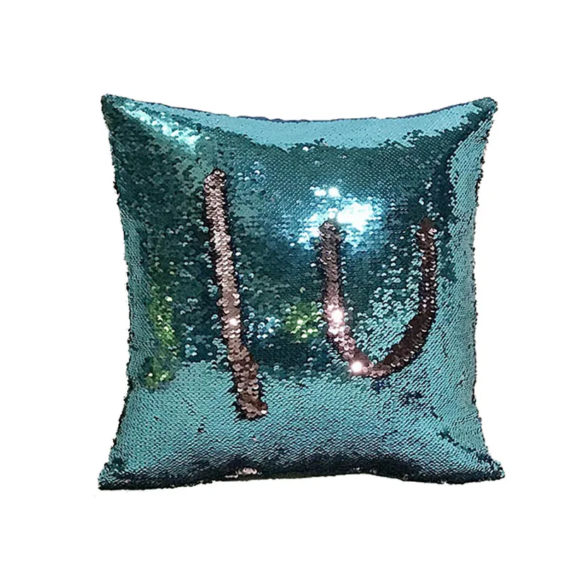 Двусторонняя наволочка с блестками и русалочкой для подушки волшебная меняющая