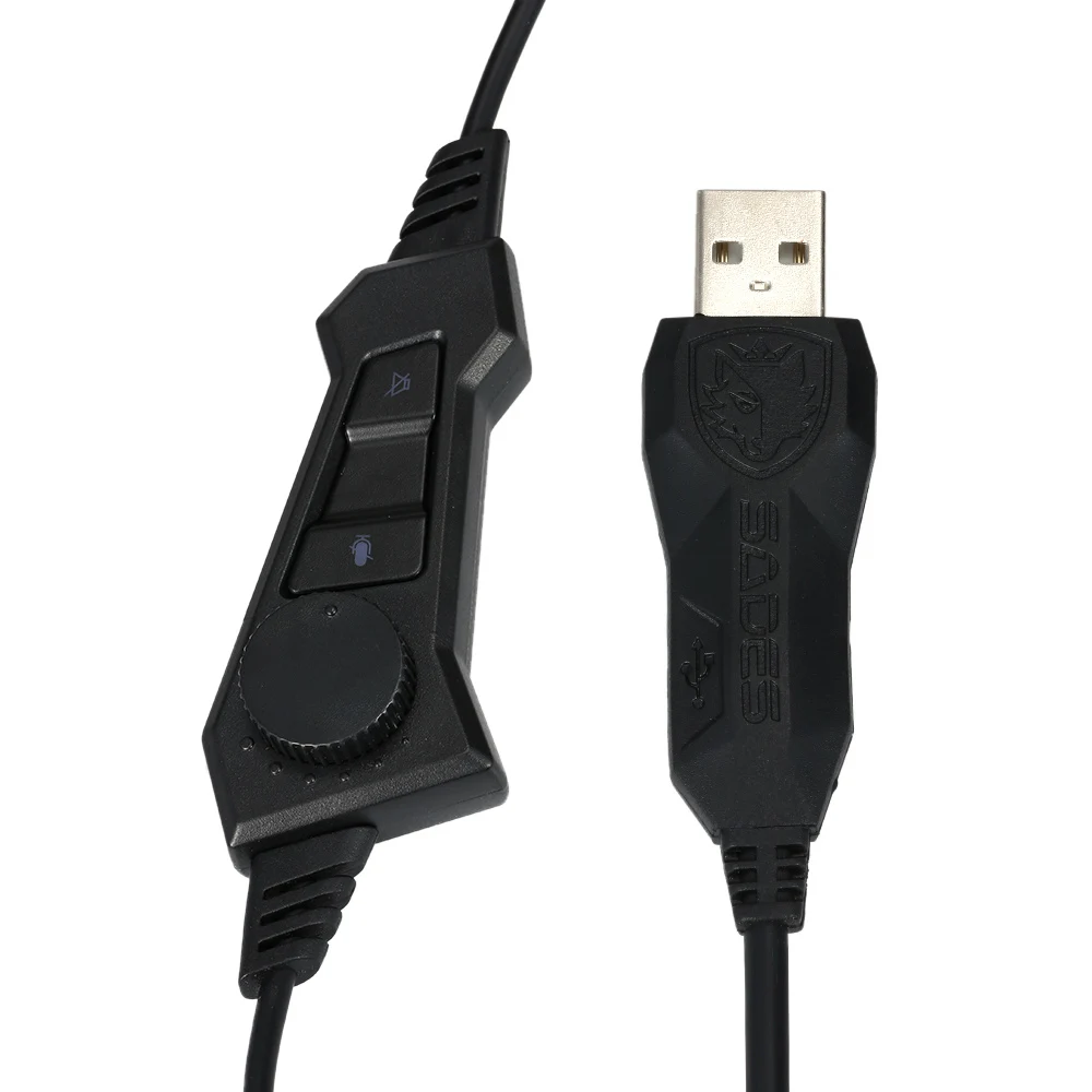 SADES A6 USB 7 1 Surround sound стерео гарнитура оголовье over ear наушники с микрофоном объем