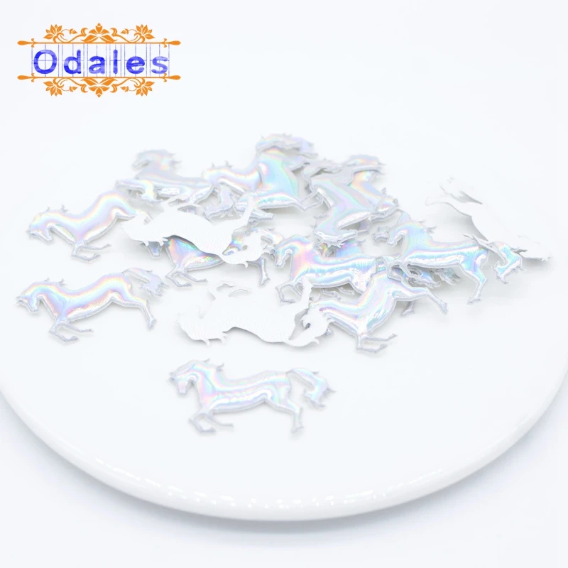 60Pcs/lots 4*3CM Delicate Fly Horse Appliques Cartoon Unicorn Pads Patches for Wall Clothes Stickers DIY Hair Clips Decor H22 | Дом и сад