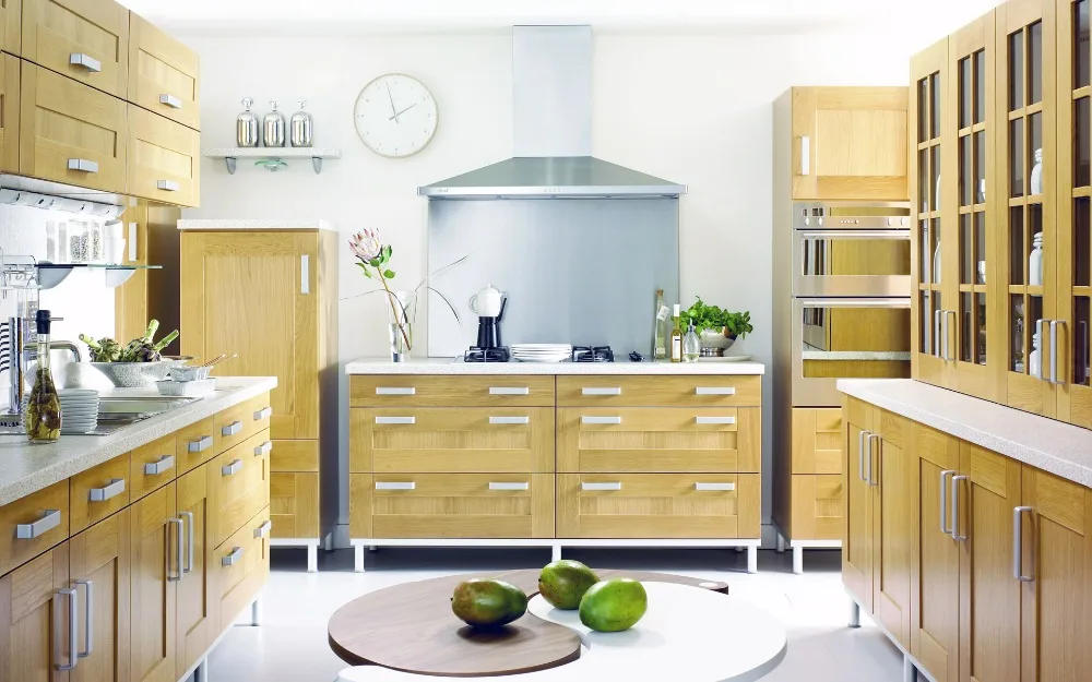 Роскошный белый шейкер Adornus из цельного дерева кухонный набор шкафов|solid wood