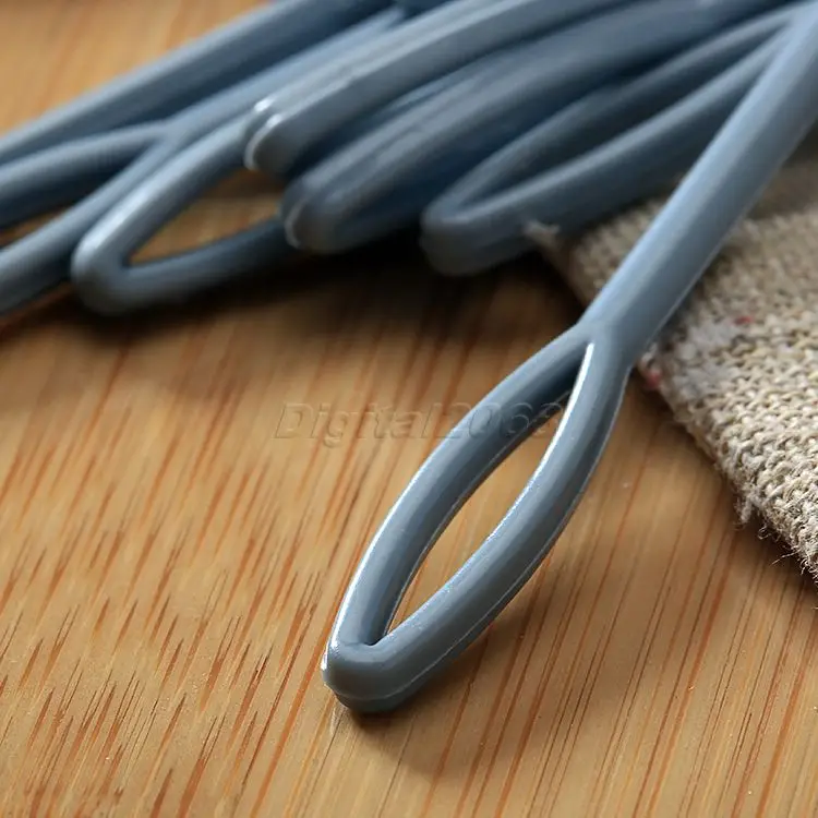 10 шт./компл. пластиковые штемпелюя нитка швейные иглы большой глаз шерсть Вышивка