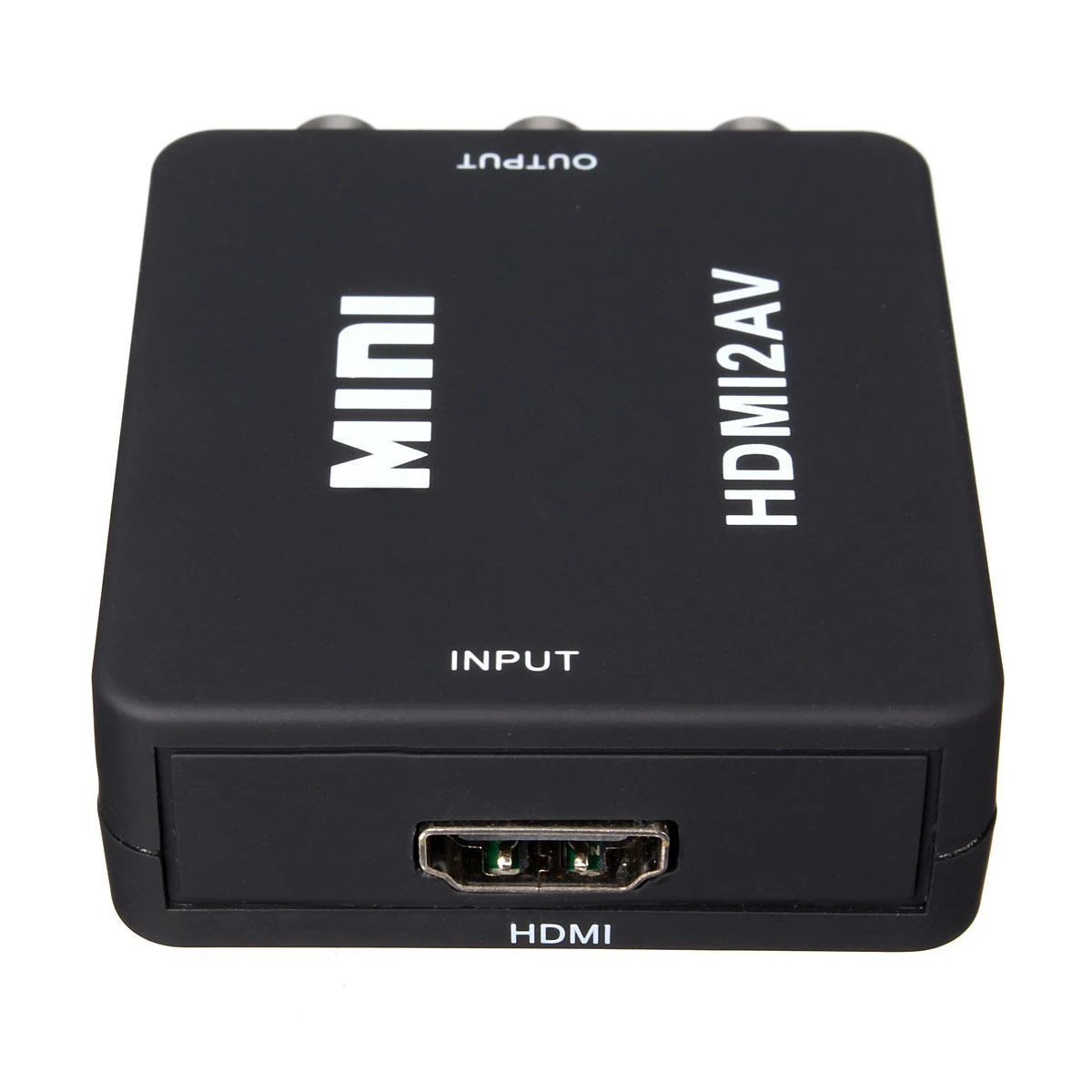 Мини HDMI к 3RCA CVBS композитный видео AV конвертер адаптер для ТВ PS3 VHS VCR DVD черный
