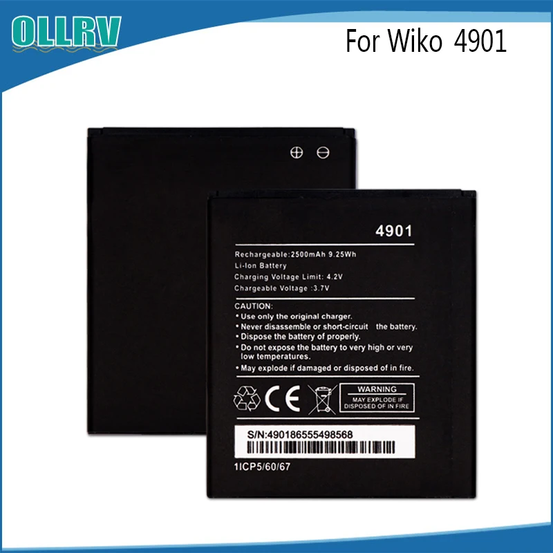 OLRRV 2500 мАч для Wiko 4901 Экстрим Замена батареи Bateria Batterie Мобильный телефон | Мобильные