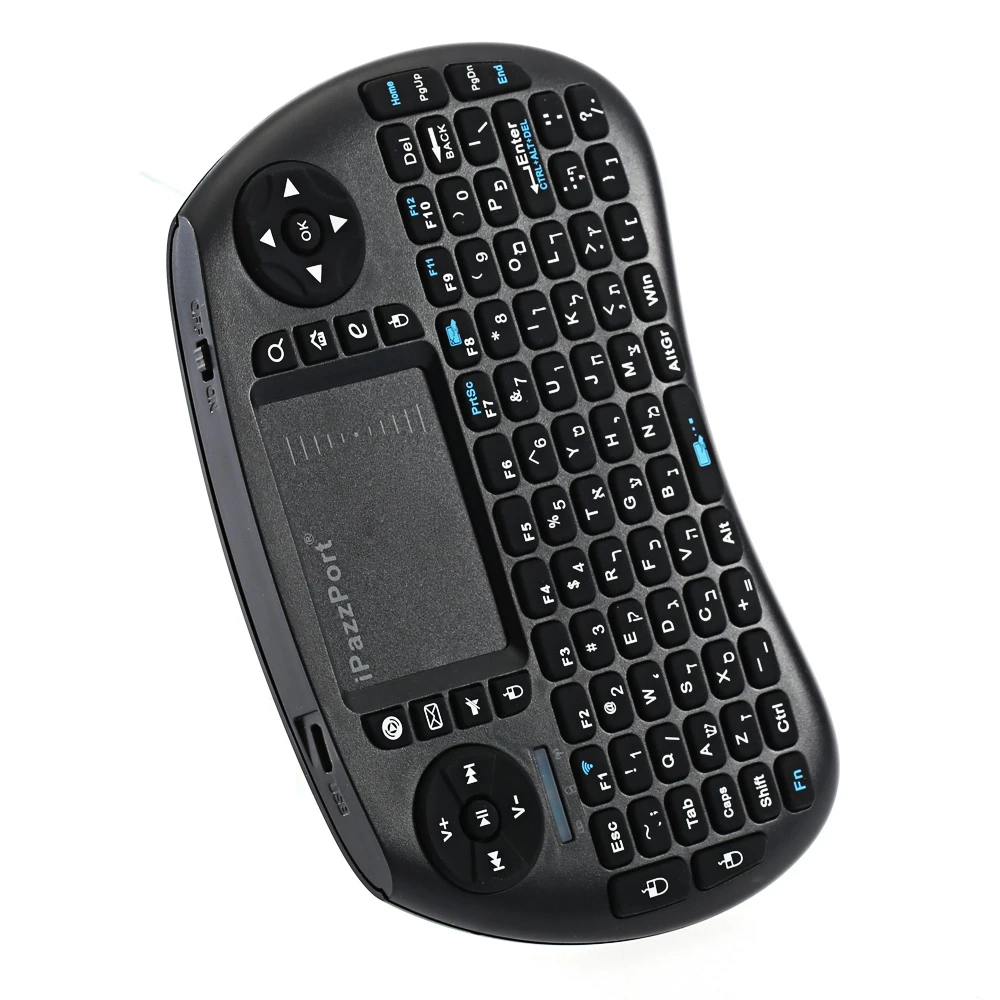 IPazzPort KP-810-21 S многофункциональный мини беспроводной иврит язык полный QWERTY