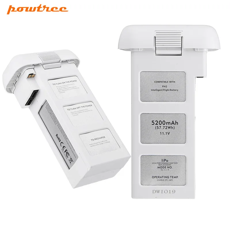 Powtree 11 1 V 5200mAh для DJI Phantom 2 Модернизированный и большой емкости запасной