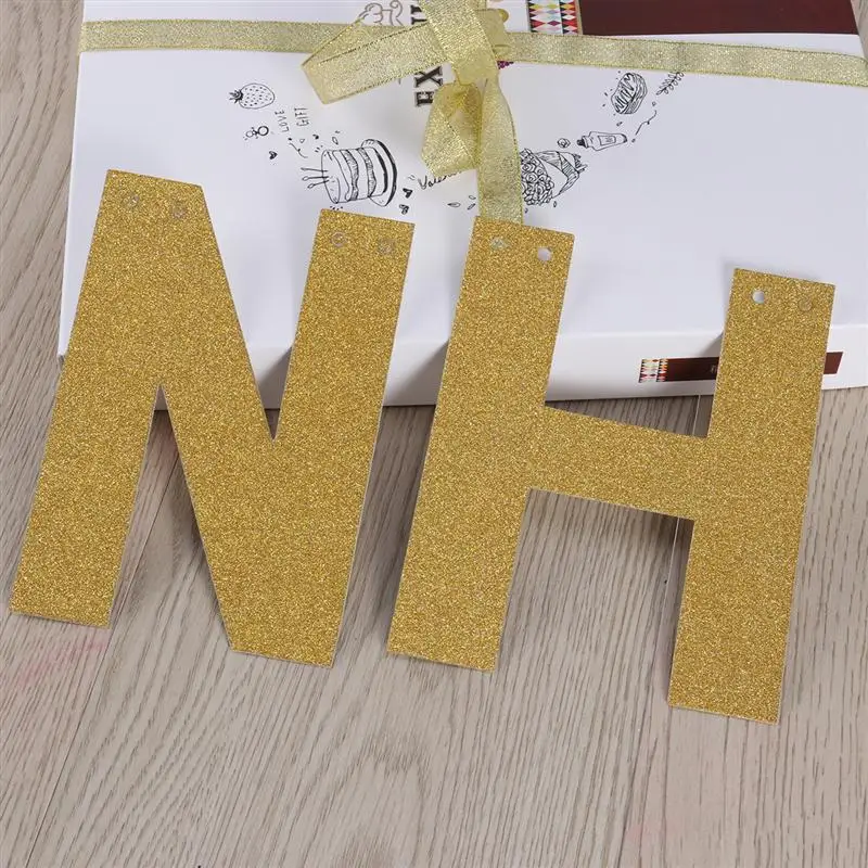 3 метра позолочитель счастливого Нового года украшения для баннеров висячая